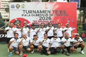 Pererat Koordinasi Lintas Sektor, Kementerian ATR/BPN Berlaga di Turnamen Tenis Piala Gubernur DKI Jakarta