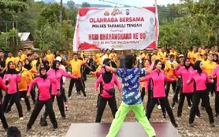 Pererat Soliditas, Polres Tapanuli Tengah Gelar Olahraga Bersama Sambut HUT Bhayangkara ke-80