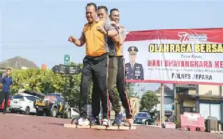 Polres Karo Gelar Olahraga Bersama Jelang Hari Bhayangkara ke-80, Pererat Sinergi dengan Forkopimda
