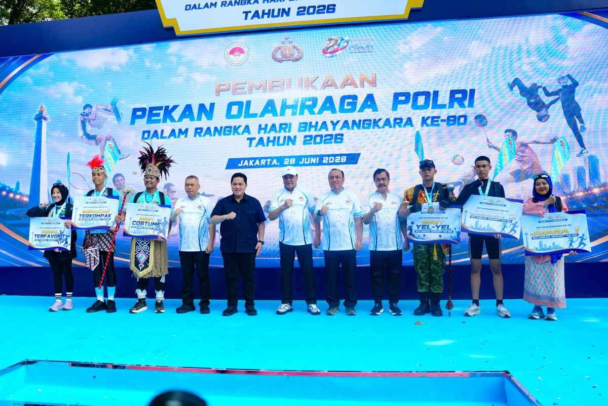 Pekan Olahraga Polri 2026 Dibuka, Masyarakat Umum dan TNI Turut Berlaga di Kapolri Cup