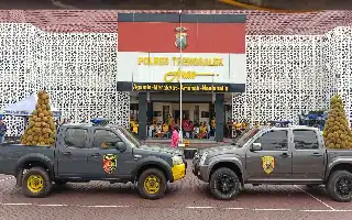 Polres Trenggalek Gelar Olahraga Bersama Hari Bhayangkara ke-80, Semarak Senam Aerobik hingga Pesta Durian