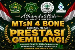 Dominasi Lomba Olahraga HUT RI ke-81 di Libureng, MTsN 4 Bone Bawa Pulang Enam Trofi
