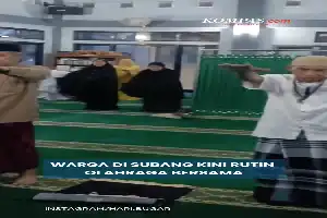 Atasi Keluhan Sakit Lutut Lansia, Warga Subang Rutin Olahraga Usai Salat Berjamaah