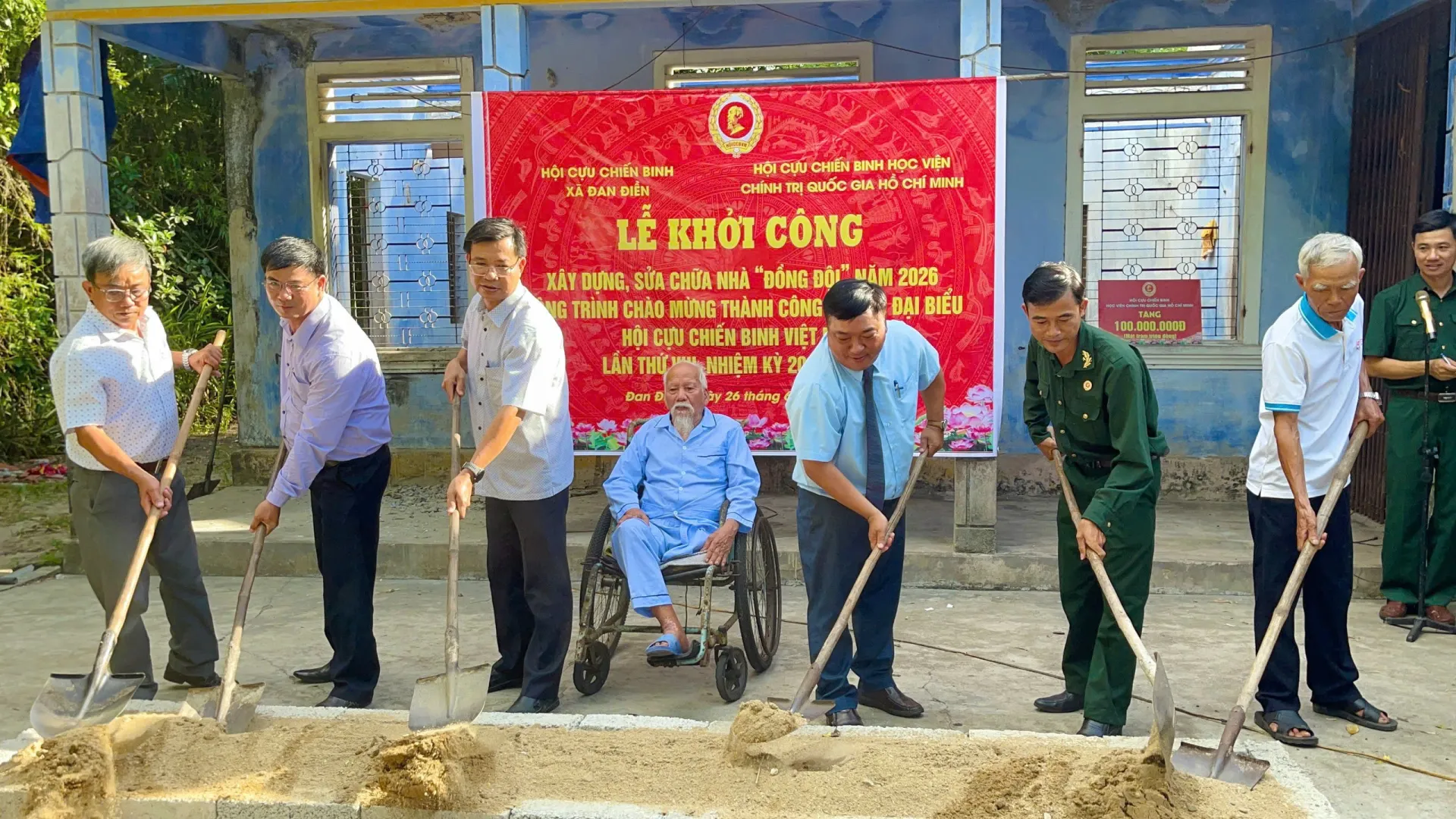 Wujud Nyata Solidaritas, Asosiasi Veteran Akademi Politik Nasional Ho Chi Minh Bangun Rumah Layak bagi Veteran di Hue