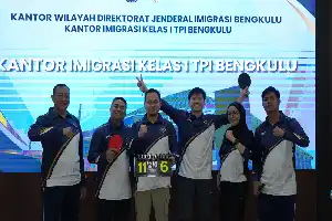Pererat Sinergi Pelayanan, Kantor Imigrasi Bengkulu Gelar Kompetisi Olahraga Antarseksi HUT RI