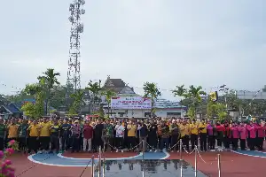 Peringati Hari Bhayangkara ke-80, Polres Inhil Gelar Pekan Olahraga dan Salurkan 200 Paket Bantuan Sosial