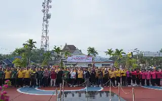 Peringati Hari Bhayangkara ke-80, Polres Inhil Gelar Pekan Olahraga dan Salurkan 200 Paket Bantuan Sosial