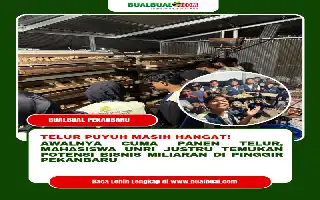 Sinergi Akademisi dan Warga, Mahasiswa KKN FISIP Unri Pelajari Ekosistem Ekonomi Puyuh di Pekanbaru