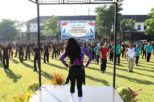 Pererat Sinergi Penegakan Hukum, Forkopimda Jombang Gelar Olahraga Bersama