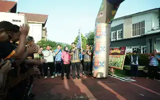 Pererat Sinergi, Polres Kutai Kartanegara Gelar Olahraga Bersama Sambut Hari Bhayangkara ke-80