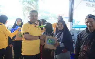Sambut Hari Bhayangkara ke-80, Polres Inhil Gelar Pekan Olahraga dan Salurkan 200 Paket Sembako untuk Warga