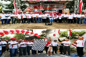 Pererat Kebersamaan, Ratusan Warga Perumahan di Mojokerto Gelar Jalan Sehat HUT RI ke-81