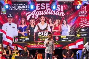 Ribuan Warga Padati Pesta Rakyat Malam Puncak HUT RI ke-81 di Sumberanyar Banyuwangi
