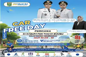 Meriahkan HUT RI, Pemkab Tanah Bumbu Luncurkan Car Free Day Perdana di Batulicin