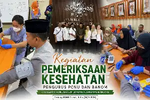 Dorong Pola Hidup Sehat, PCNU Gresik dan Puskesmas Kebomas Selenggarakan Pemeriksaan Kesehatan Gratis