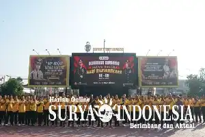 Peringati Hari Bhayangkara ke-80, Polresta Sidoarjo Perkuat Soliditas Lewat Apel dan Olahraga Bersama