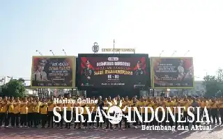 Peringati Hari Bhayangkara ke-80, Polresta Sidoarjo Perkuat Soliditas Lewat Apel dan Olahraga Bersama