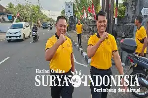 Tingkatkan Soliditas dan Kebugaran, Polsek Mengwi Gelar Olahraga Jalan Santai