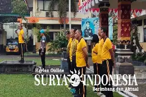Melalui Program GESIT, Polres Tabanan Komitmen Jaga Kebugaran Personel demi Layanan Prima