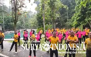 Sambut HUT RI ke-81, Polsek Blahbatuh dan Bhayangkari Pererat Soliditas Lewat Olahraga Bersama