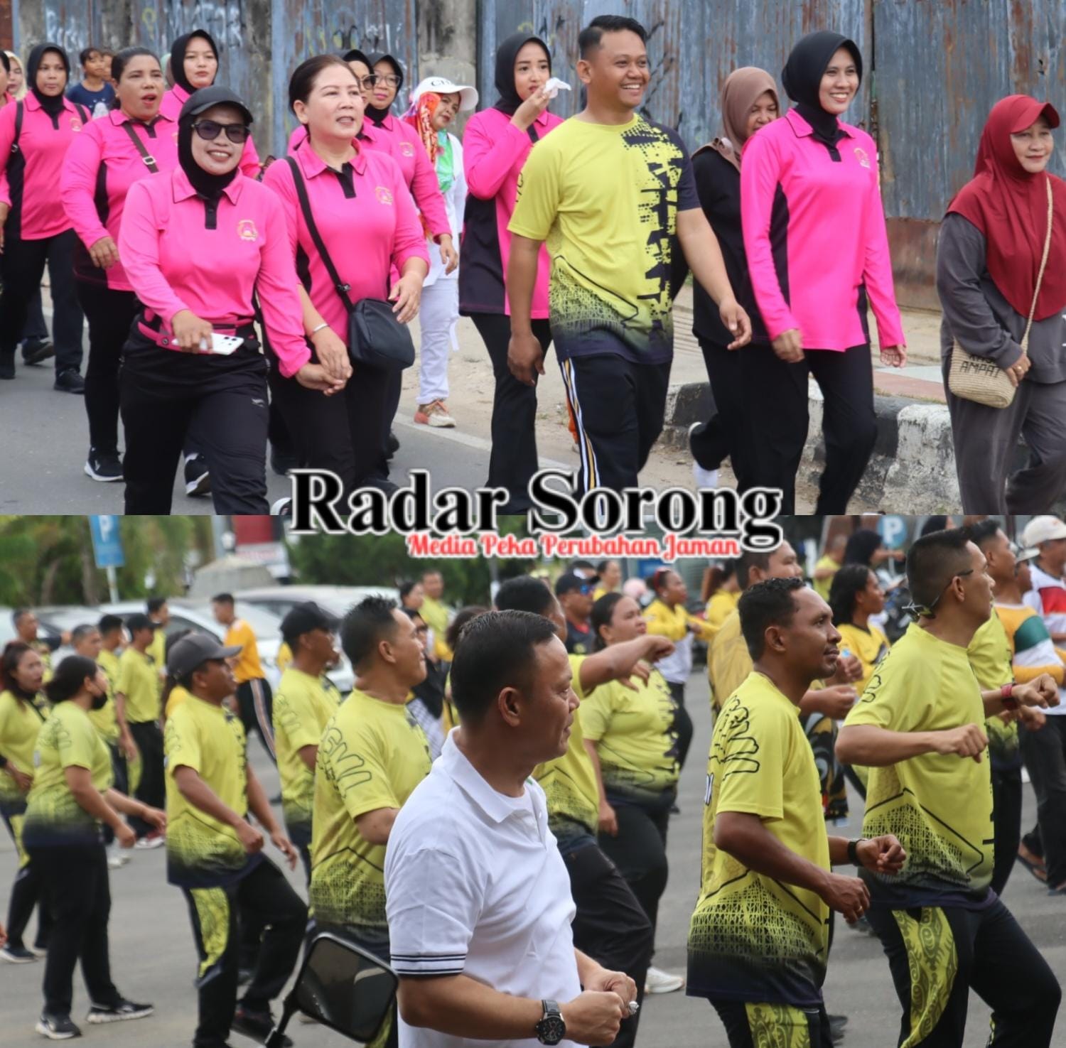Polresta Sorong Kota Ajak Warga Berolahraga Bersama Sambut Hari Bhayangkara ke-80