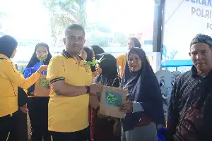 Sambut Hari Bhayangkara ke-80, Polres Indragiri Hilir Gelar Pekan Olahraga dan Salurkan 200 Paket Bantuan Sosial