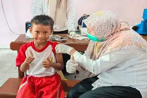 Tingkatkan Imunitas Anak, Puskesmas Selindung Gelar Imunisasi Campak dan HPV di SD Santo Paulus 1 Pangkalpinang