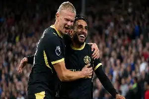 Brace Haaland dan Cherki Bawa Manchester City Bungkam Crystal Palace 4-1