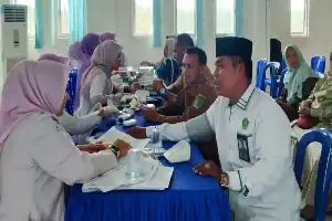Tingkatkan Kualitas Pelayanan Publik, ASN KUA Tanah Putih Jalani Pemeriksaan Kesehatan Berkala