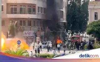 Ledakan Bom Guncang Damaskus Saat Kunjungan Presiden Prancis Emmanuel Macron