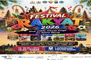 Festival Rakyat 2026 di Lapangan Puputan Badung: Nobar Piala Dunia, Bazar UMKM, hingga Pameran Alutsista