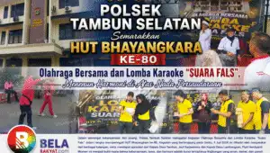 Pererat Sinergi, Polsek Tambun Selatan Gelar Olahraga dan Lomba Karaoke HUT Bhayangkara ke-80