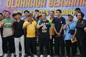 Pererat Sinergi, Polrestabes Surabaya Gelar Olahraga Bersama dalam Perayaan Hari Bhayangkara ke-80