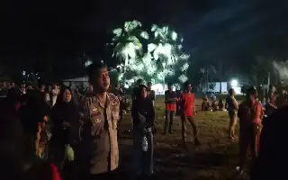 Jaga Kondusivitas, Polsek Silat Hulu Kawal Ketat Perhelatan Hiburan Rakyat di Desa Dangkan Kota