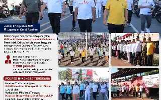 Pererat Sinergisitas, Pemkab dan Polres Minahasa Tenggara Gelar Apel Olahraga Pembuka Rangkaian HUT RI ke-81