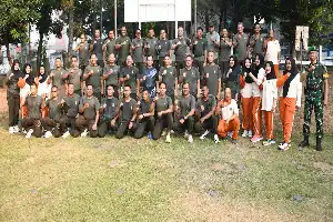Tingkatkan Kebugaran dan Sinergi Prajurit, Danrem 044/Gapo Ikuti Olahraga Bersama Pangdam II/Sriwijaya
