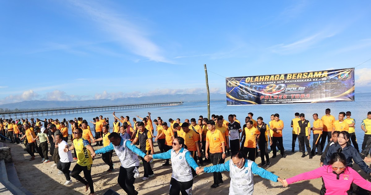 Polres Toba Gelar Olahraga Bersama Forkopimda dan Masyarakat Rayakan HUT Bhayangkara ke-80