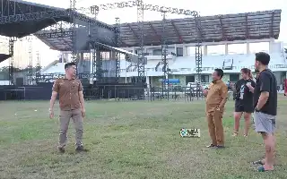 Menjelang Hari Jadi ke-24 Murung Raya, Bupati Heriyus Tinjau Langsung Kesiapan Malam Hiburan Rakyat