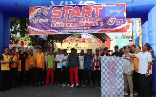 Polres Binjai Rayakan Hari Bhayangkara ke-80 dengan Olahraga Bersama Ribuan Warga dan Forkopimda