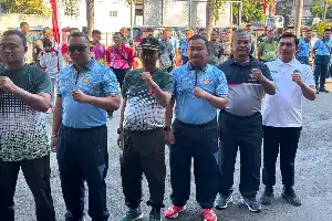 Perkuat Sinergi Aparat Penegak Hukum, Lapas Kelas I Madiun Ikuti Olahraga Bersama Forkopimda
