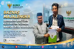 Peduli Kesejahteraan Warga, BAZNAS Majalengka Salurkan Bantuan Kesehatan di Kasokandel