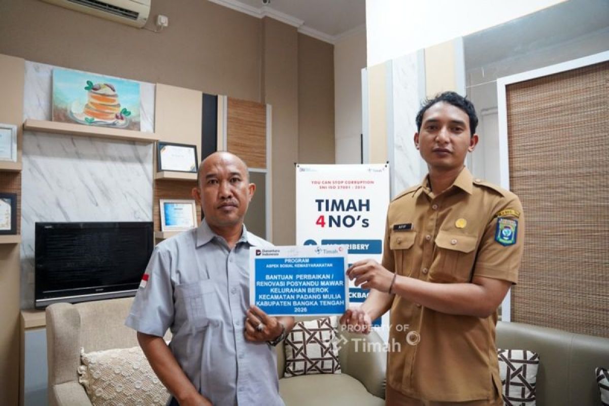 Tingkatkan Layanan Kesehatan Warga, PT Timah Renovasi Posyandu Desa Berok