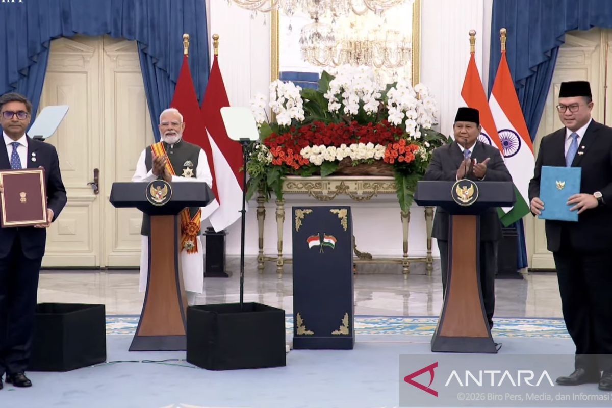 Perkuat Kemitraan Strategis, Indonesia dan India Teken 16 Kesepakatan Lintas Sektor