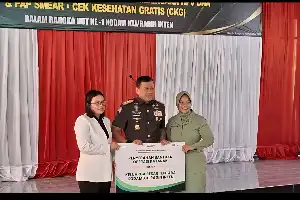 HUT Ke-1 Kodam XXI/Radin Inten, Pegadaian Lampung Kolaborasi Gelar Layanan Kesehatan Gratis
