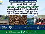 Atasi Mahalnya Pakan Ikan, UNU Lampung Hilirisasi Teknologi Solar Tunnel Dryer di Lampung Tengah