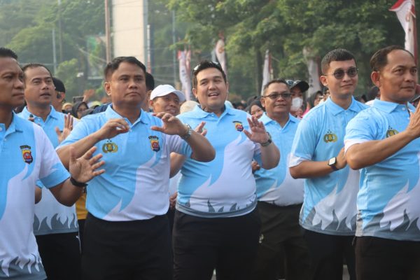 Polda Banten Gelar Olahraga Bersama Sambut Hari Bhayangkara ke-80, Wagub Banten Hadir Langsung