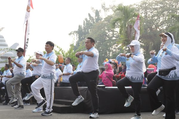 Polda Banten Gelar Olahraga Bersama, Perkuat Kolaborasi Jelang Hari Bhayangkara ke-80