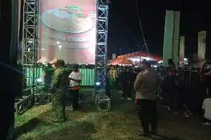 Jaga Kondusivitas Hiburan Rakyat di Margajaya, Polsek Cimarga Terjunkan Personel Pengamanan
