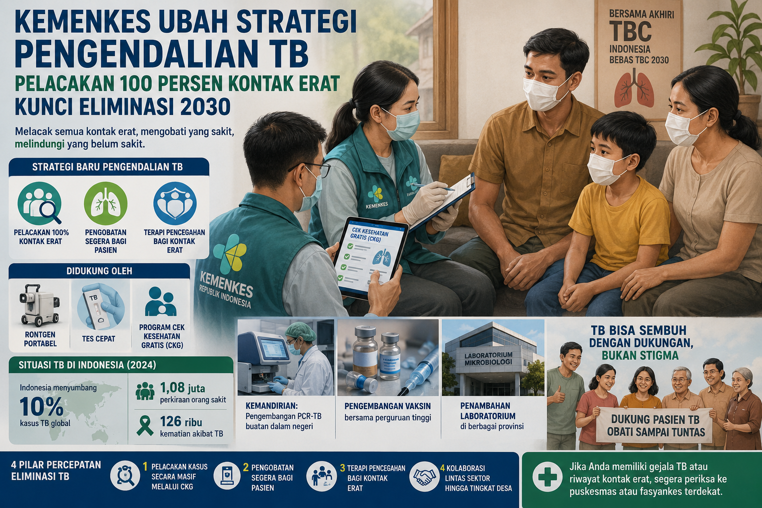 Kemenkes Perketat Tracing 100 Persen demi Target Eliminasi Tuberkulosis 2030