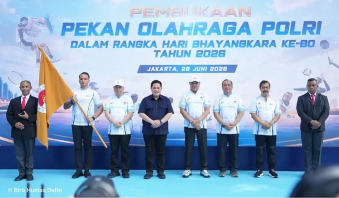 Menko Polkam Djamari Chaniago Hadiri Pembukaan Pekan Olahraga Polri 2026